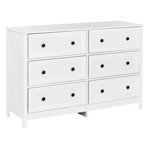 Komoda 6 szuflad biała HAZELVALE