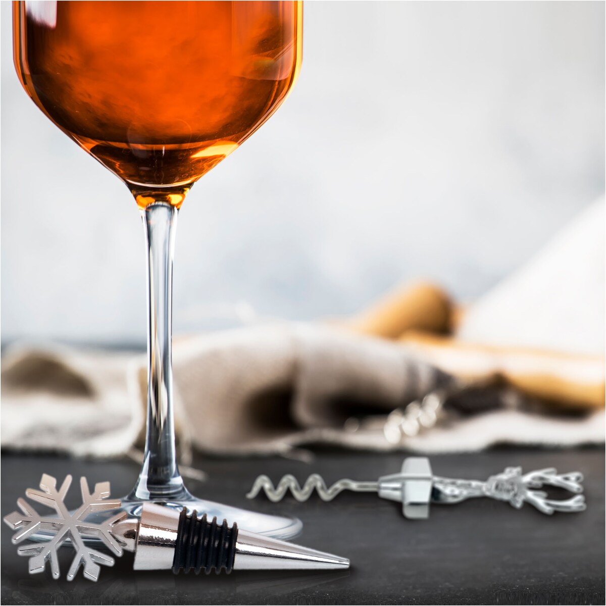 Korkociąg Do Wina Korek Świąteczny Renifer Otwieracz Metalowy Zestaw