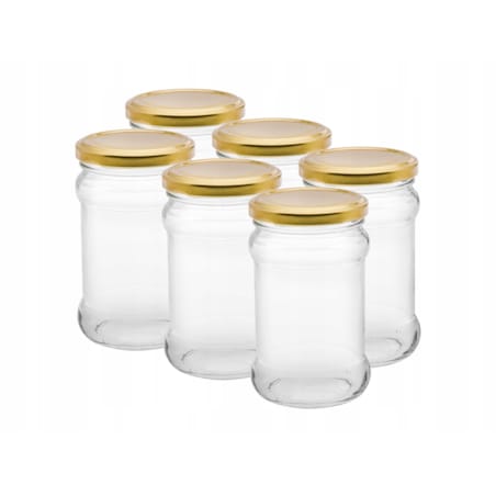 SŁOIK SZKLANY z zakrętką nakrętką 6szt 315 ml na dżem weki przetwory soki