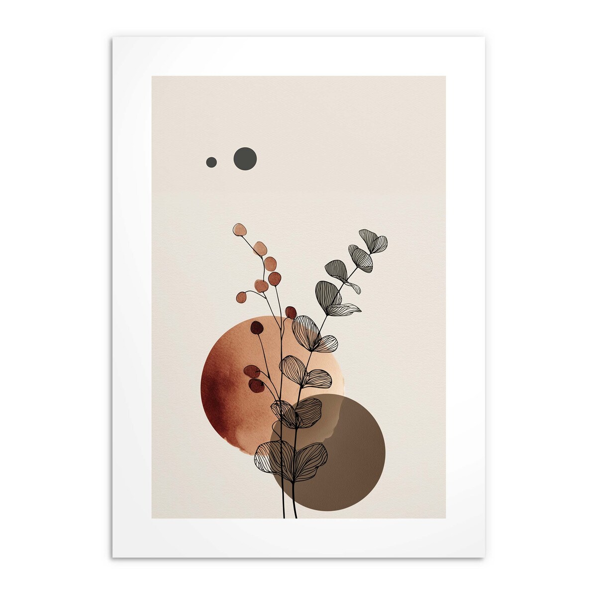 Beżowe Plakaty na ścianę Obrazy ścienne do salonu sypialni 50x70