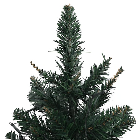 vidaXL Sztuczna choinka z lampkami i stojakiem, zielona, 60 cm, PVC
