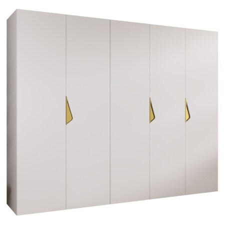 Szafa uchylna Sandi 1 250 wys 202 cm Biały + u Złoty