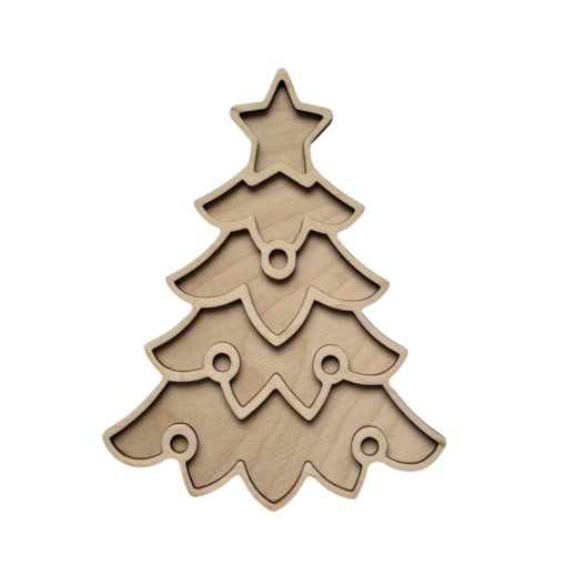 Świąteczna wysypywanka sensoryczna CHOINKA drewniana mikołajki