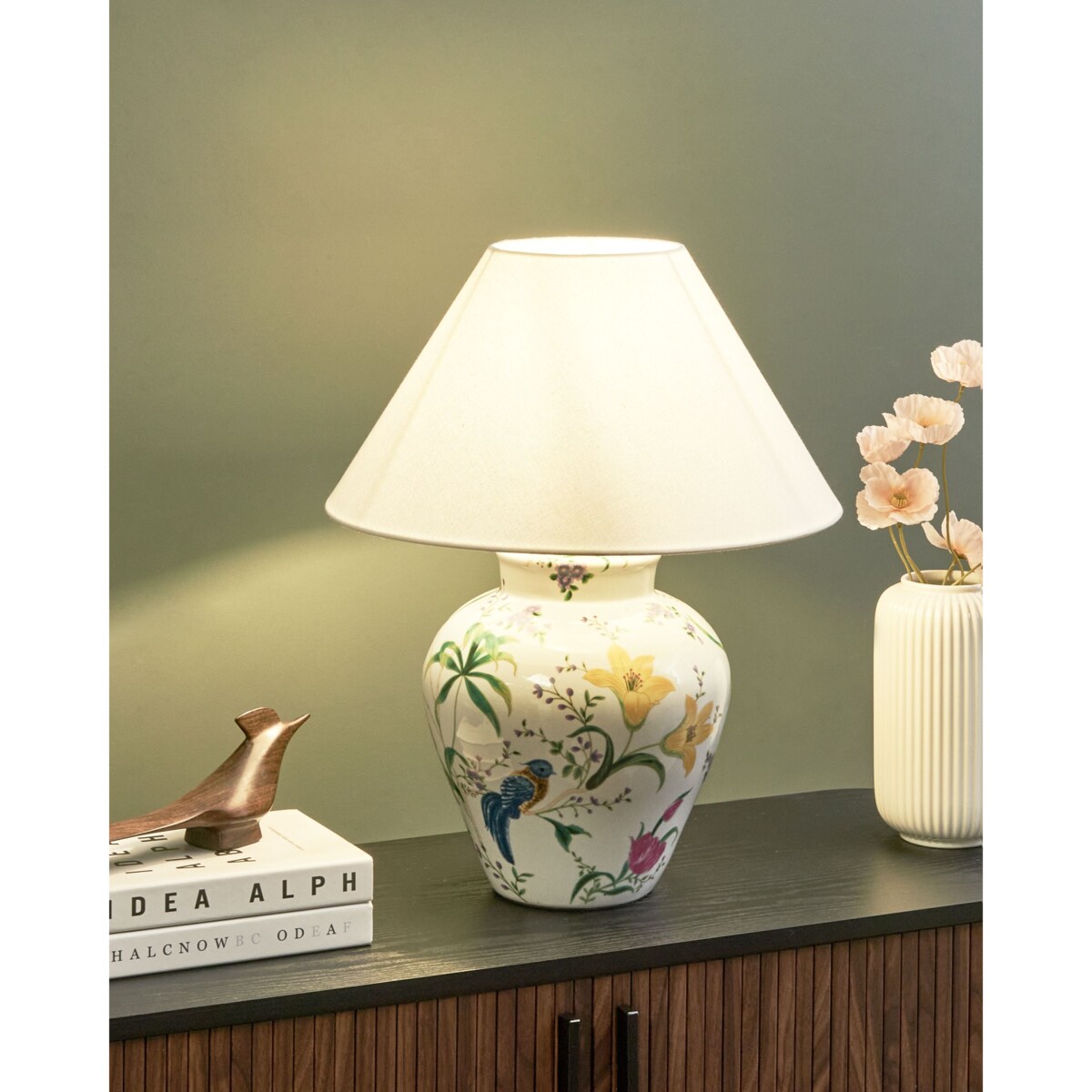 Lampa stołowa DIOGO Porcelana Biały