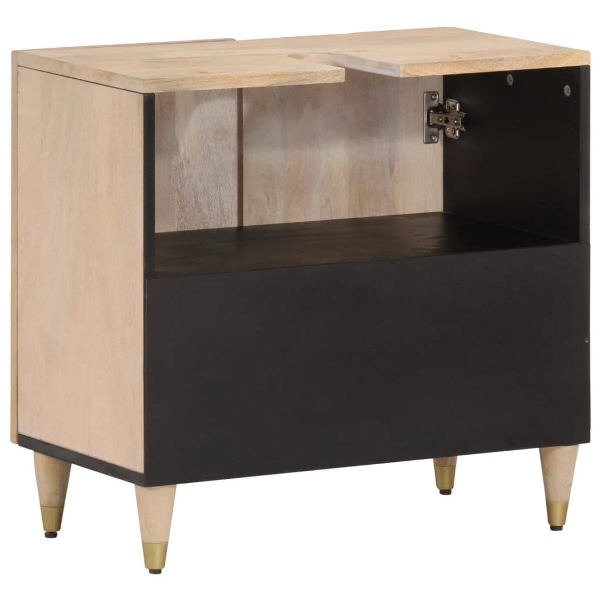 vidaXL Szafka pod umywalkę, 62x33x58 cm, lite drewno mango