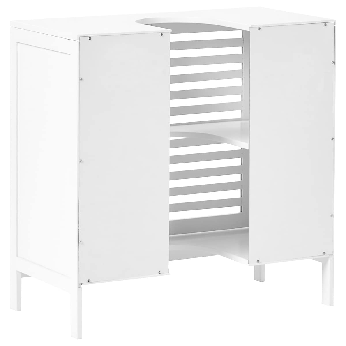Szafka łazienkowa pod umywalkę MISSOULA Bambus 60 cm Biały