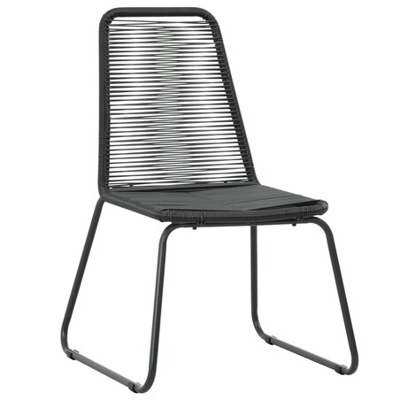 vidaXL 7-częściowy zestaw mebli ogrodowych, rattan PVC, czarny