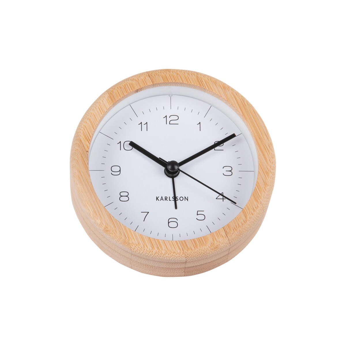 Budzik z bambusową obudową NEAT, Ø 10 cm