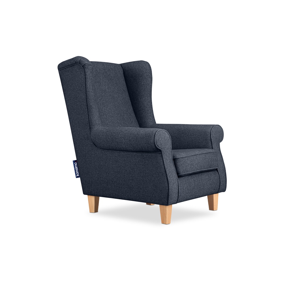 KONSIMO MILES Fotel, kolor ciemny niebieski