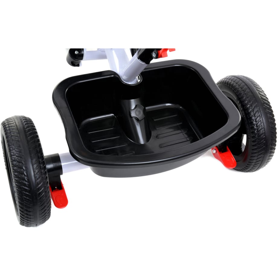 Rowerek trójkołowy spacerowy dla dzieci Funfit Kids różowy z trąbką