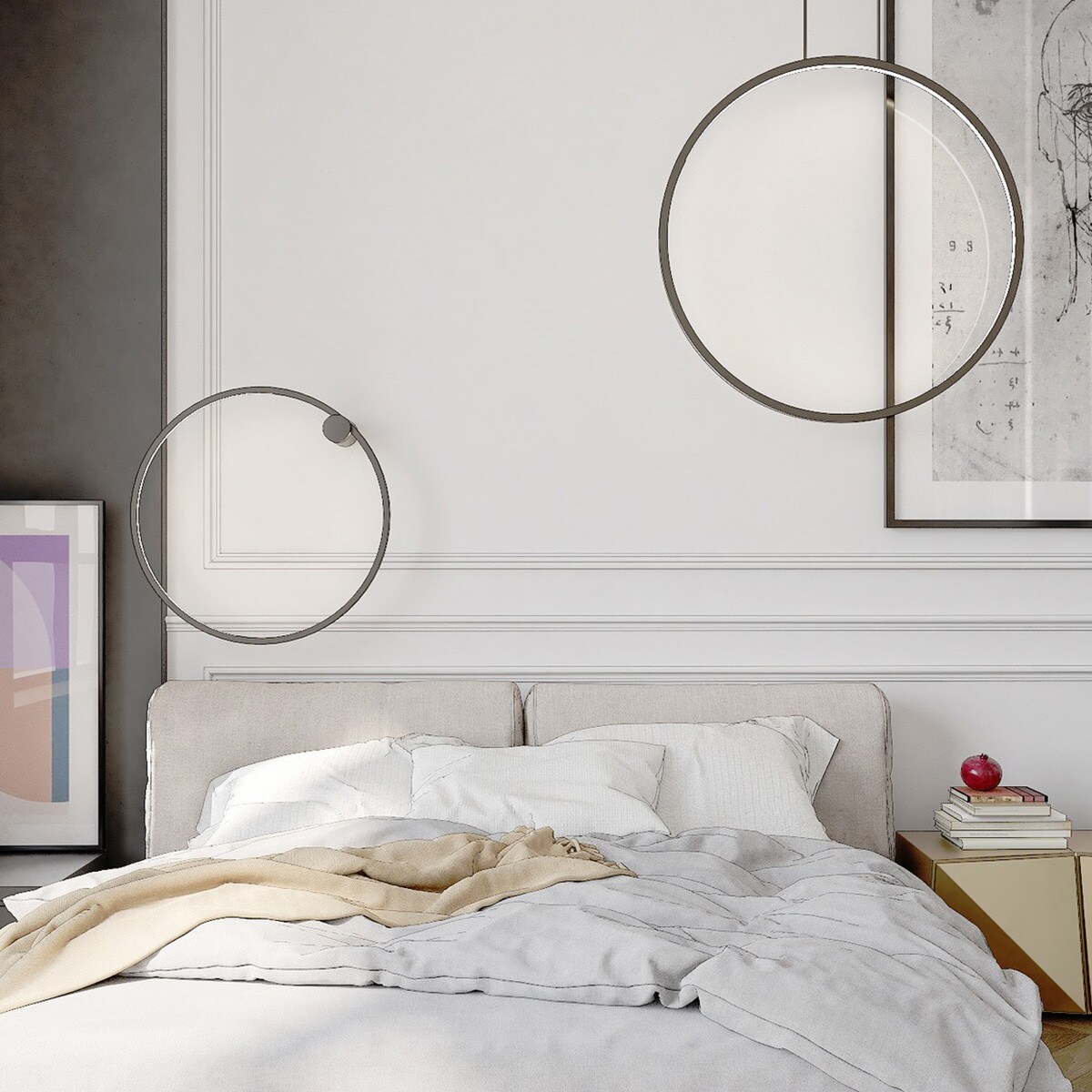 Lampa sufitowa wisząca Light Prestige Mirror czarny LED CCT 3000, 4000, 6000 (regulowana) 1 szt.