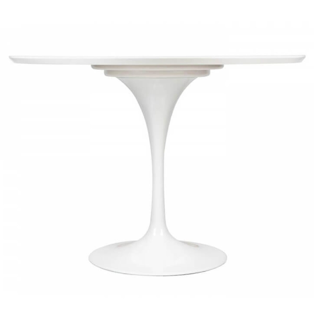 Okrągły stolik metalowy Tulip GT-09R.100 King Home 100 cm do salonu biały