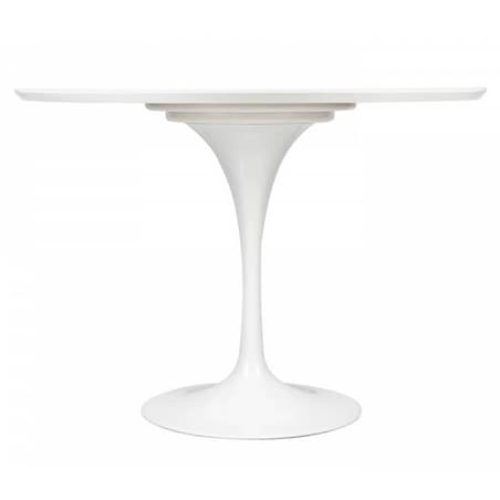 Okrągły stolik metalowy Tulip GT-09R.100 King Home 100 cm do salonu biały