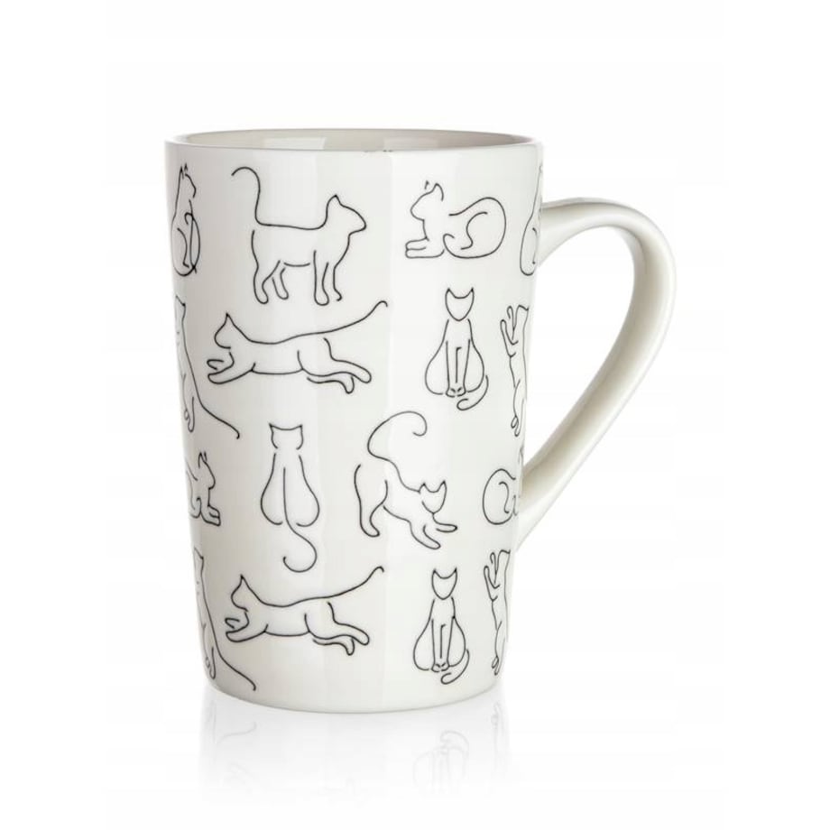 KUBEK WYSOKI w koty CERAMIKA 2x 450 ml na kawę