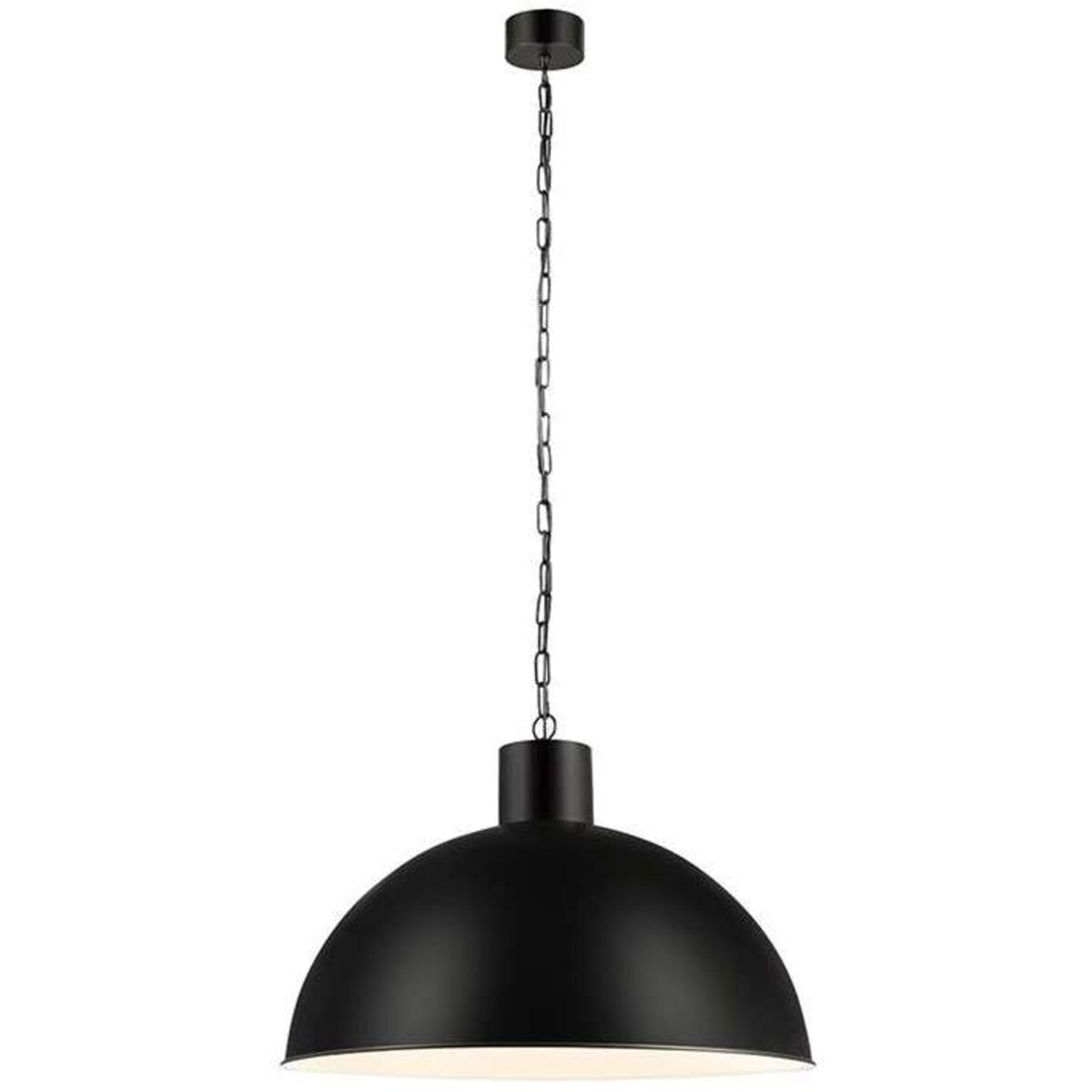 Wisząca LAMPA industrialna EKELUND 107736 Markslojd loftowa OPRAWA metalowa kopuła ZWIS na łańcuchu czarna