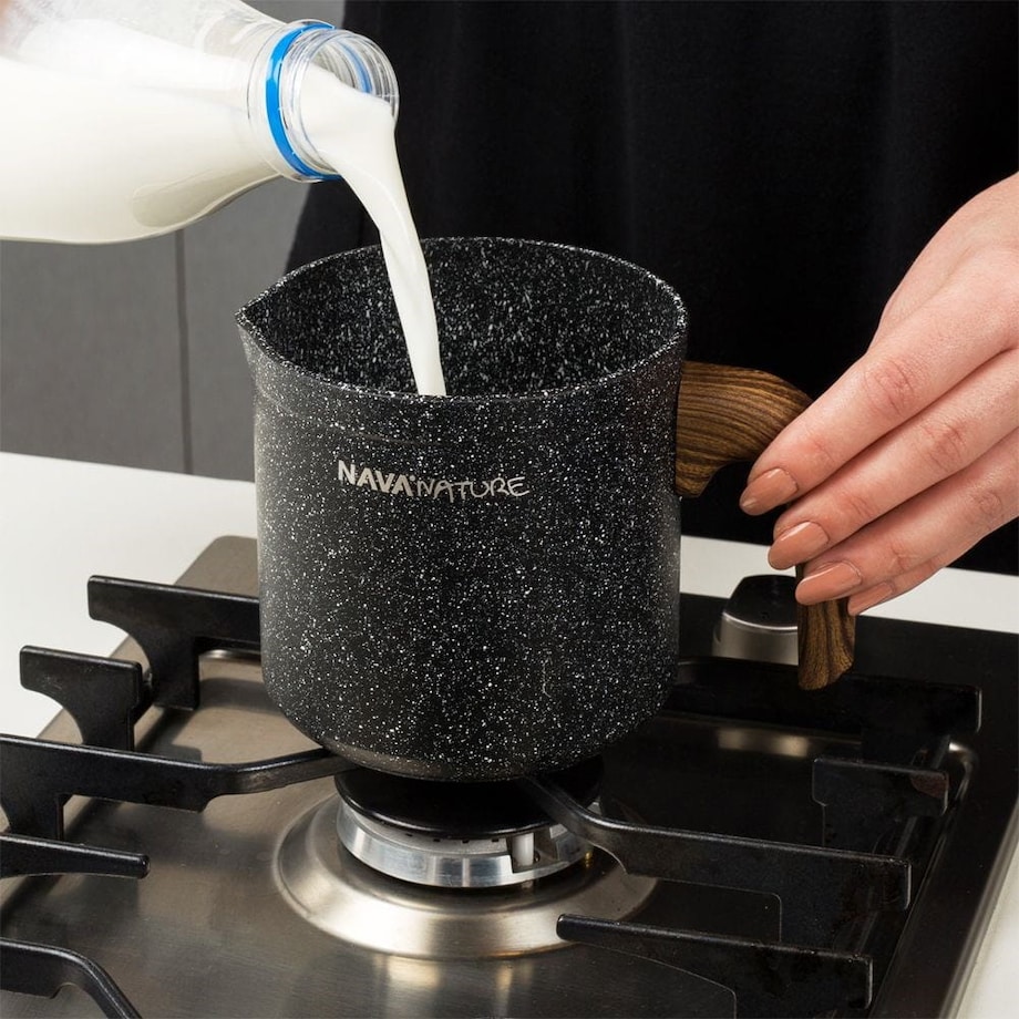 Garnek do mleka Rondel Granitowy na mleko 1 l Nature Garnuszek na Budyń Krem