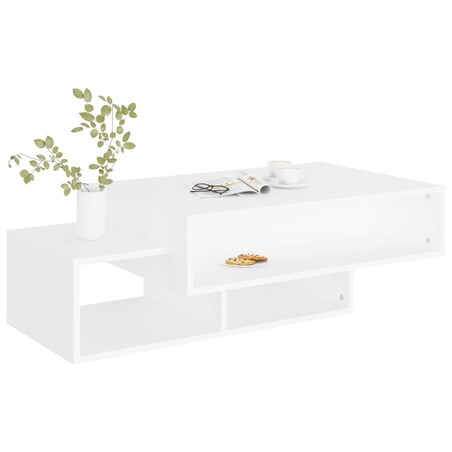 vidaXL Stolik kawowy, biały, 105x55x32 cm, materiał drewnopochodny