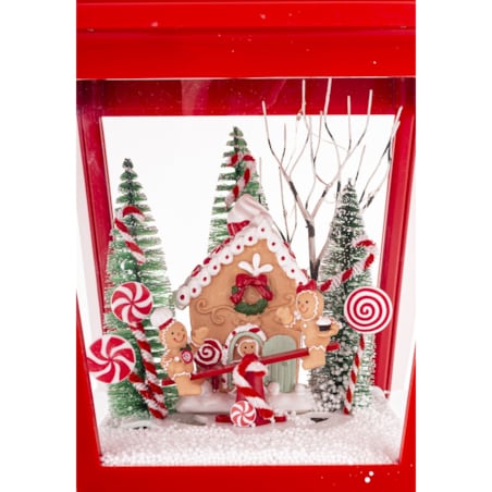 Latarnia świąteczna LED 186x38x38 cm MAYAK-2 czerwona z pozytywką