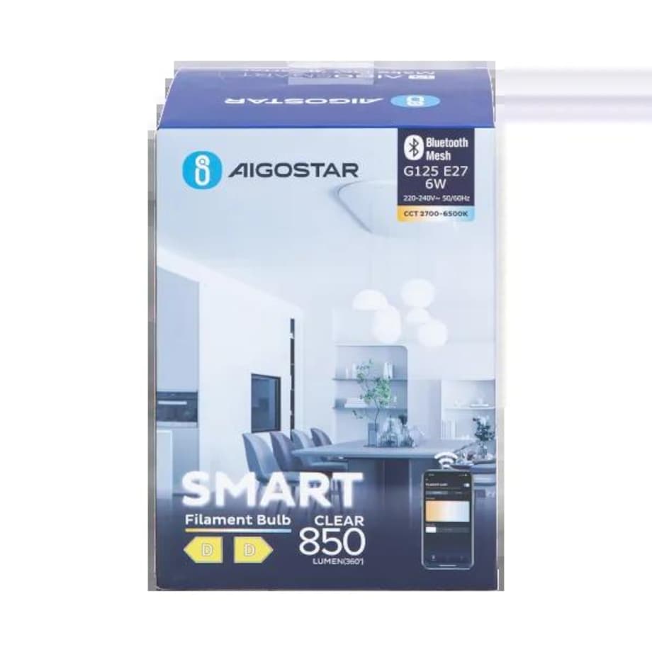 inteligentna żarówka bluetooth mesh g125 6w cct