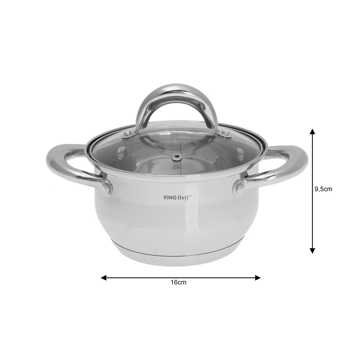 Zestaw garnków stalowych na indukcję 10 ele. garnki komplet KINGHOFF Silver