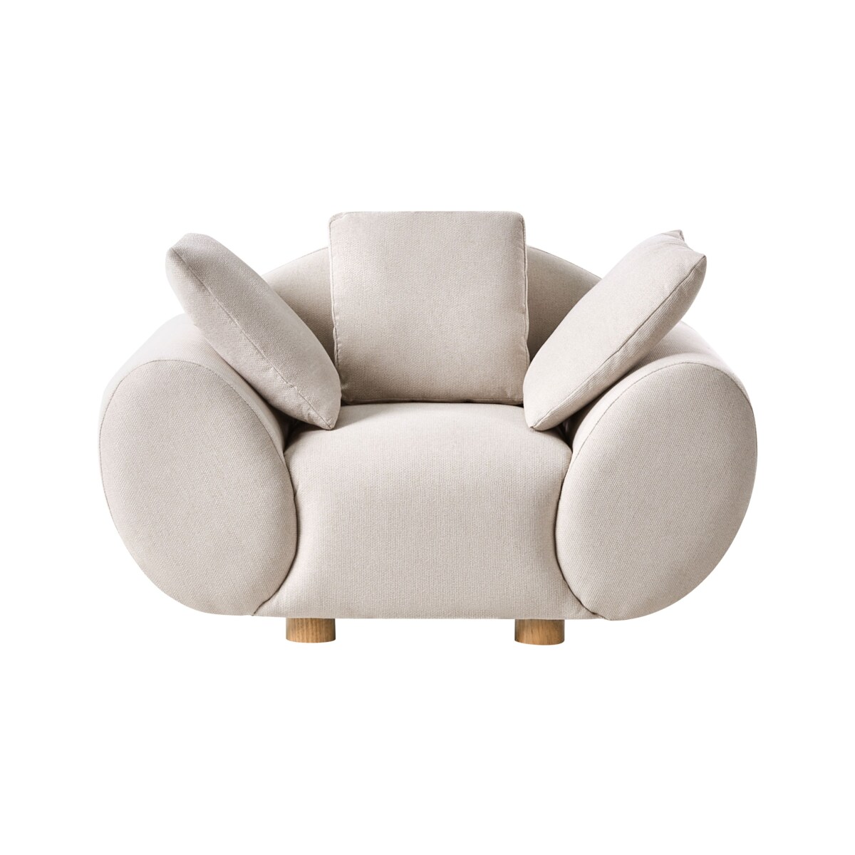 Komplet wypoczynkowy dla 4 osób RINGEL Jasnobeżowy