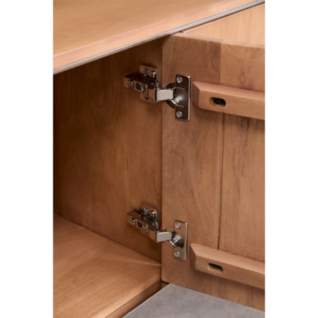 Komoda RTV 160x40 cm z drewna mango i stali Osaka