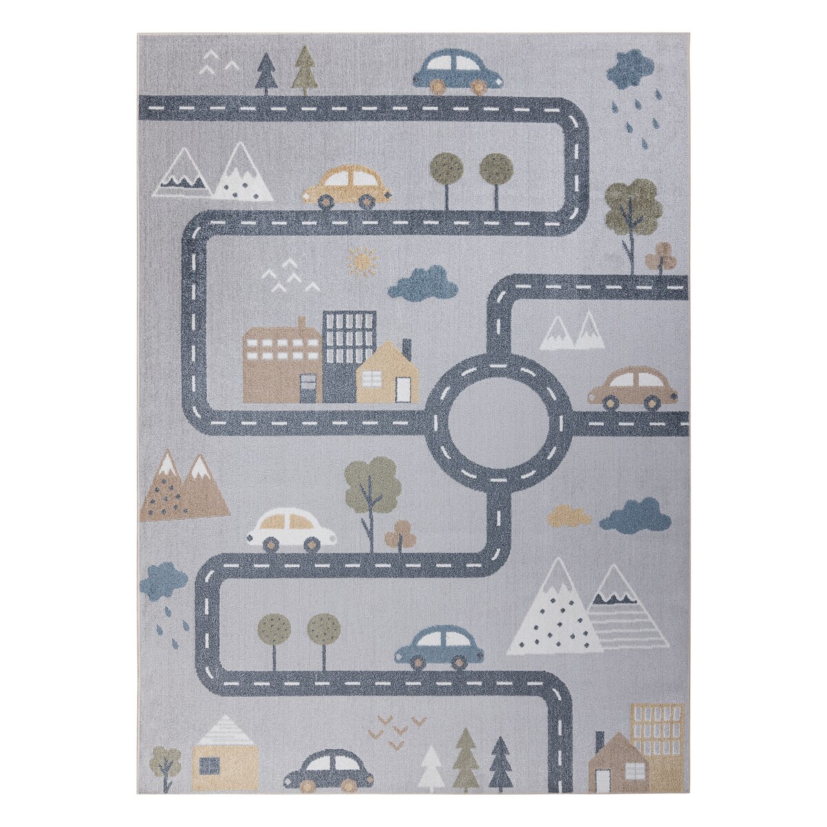 Dywan BONO 726 ulica, miasto jasny szary / 200x290 cm