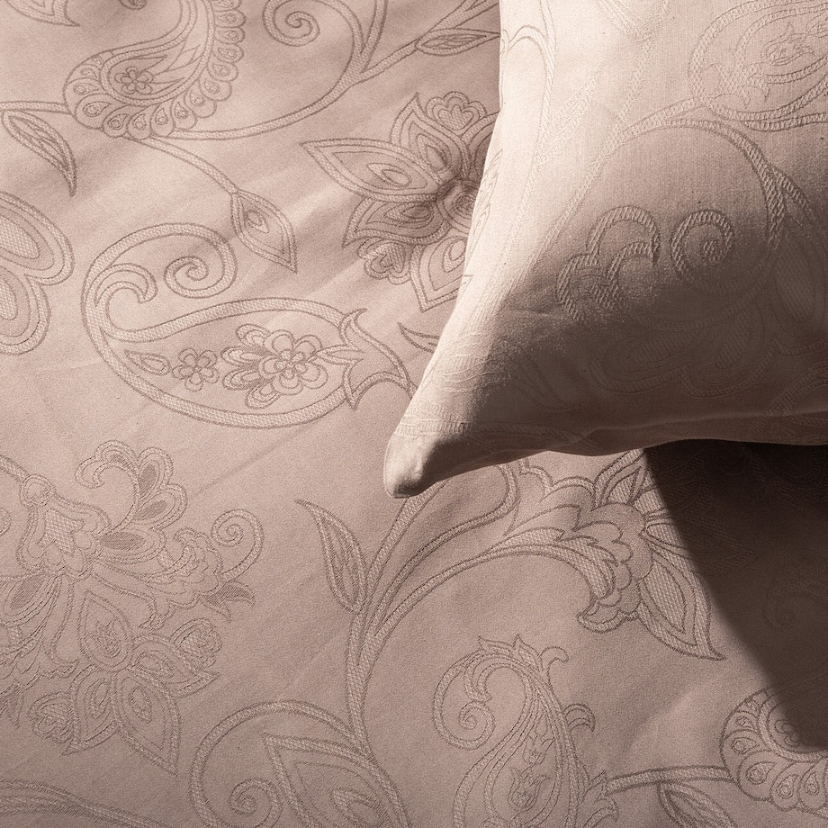 Pościel z satyny żakardowej Mocha Whisper 160x200 cm, 160x200 cm