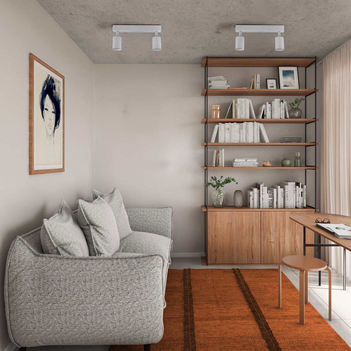 Biały reflektor sufitowy NEX WHITE TK Lighting 2xGU10 regulowany metalowy spot 10787