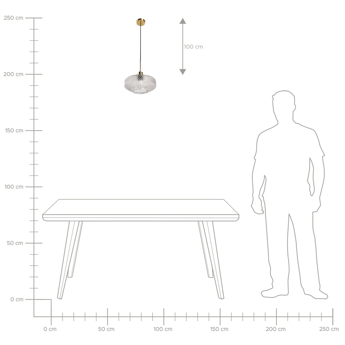 Lampa wisząca PIRRIS Szkło Przezroczysty