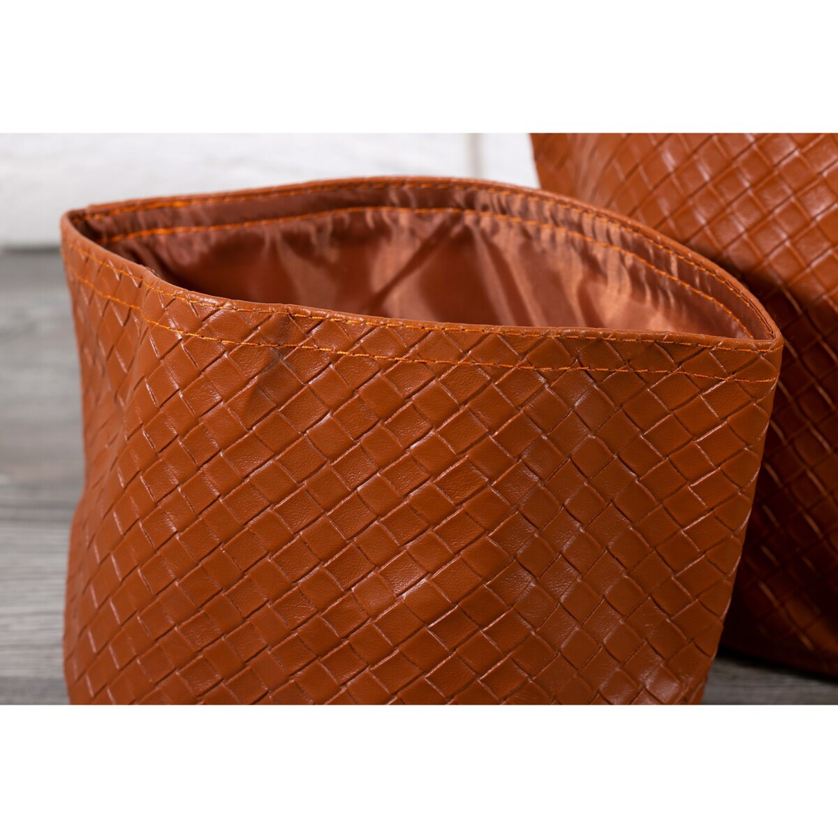 ORGANIZER eko-skóra, pomarańczowy komplet