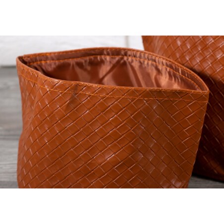 ORGANIZER eko-skóra, pomarańczowy komplet