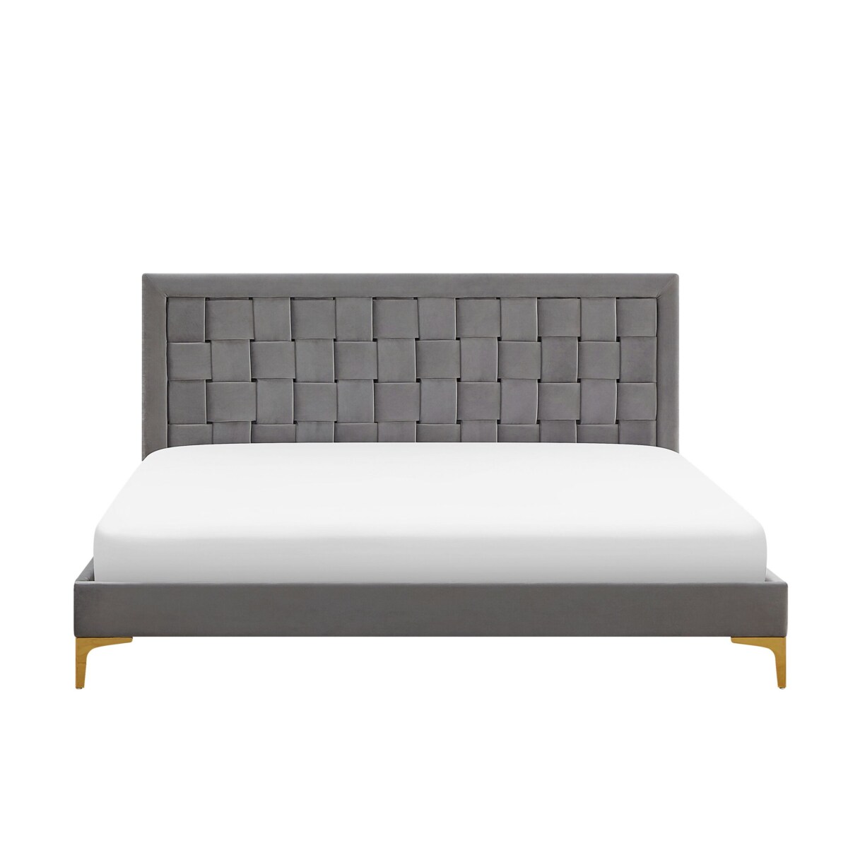 Łóżko Welur LIMOUX 180 x 200 cm Szary