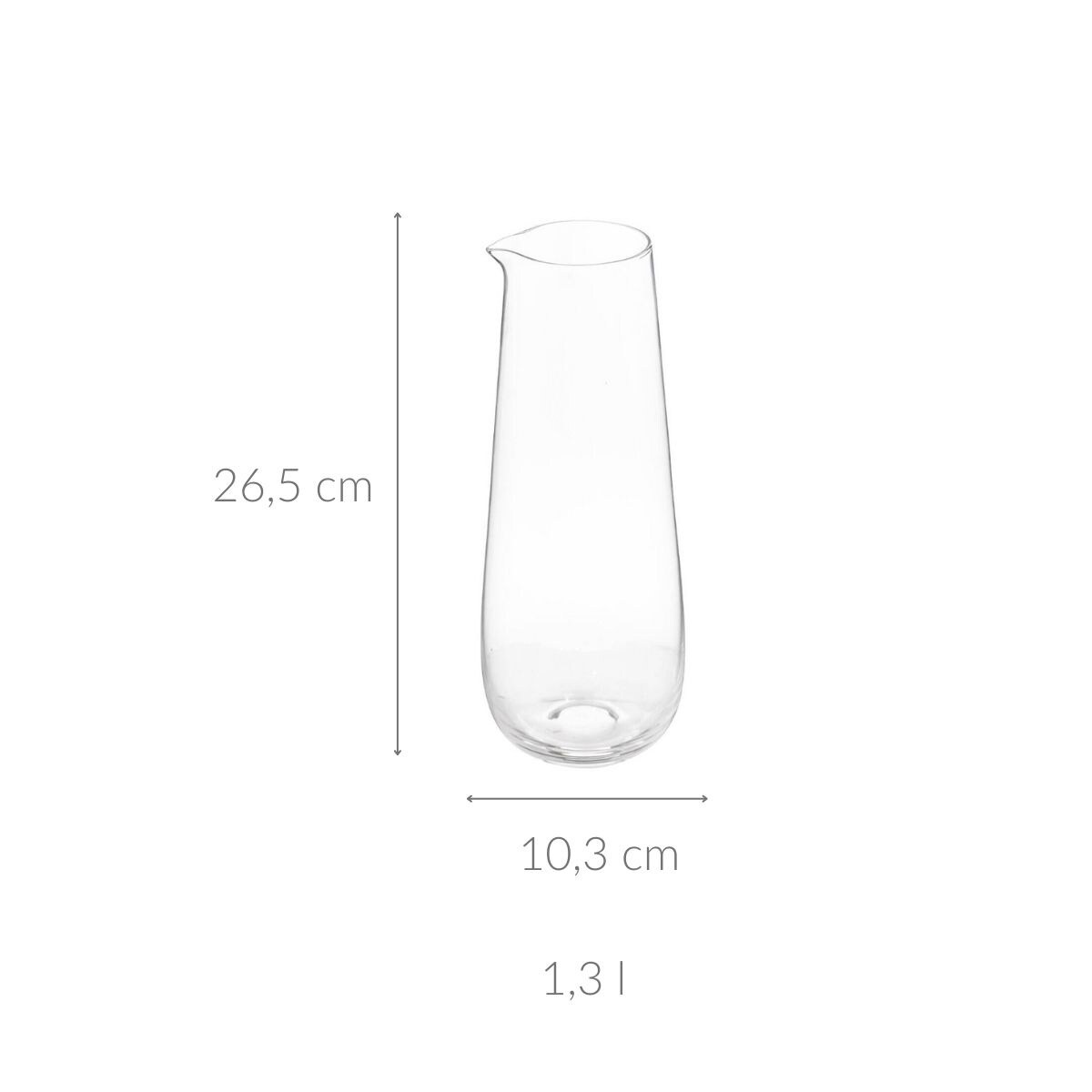 Karafka na wodę SOLEYA, 1,3 l, kolor przezroczysty, szkło