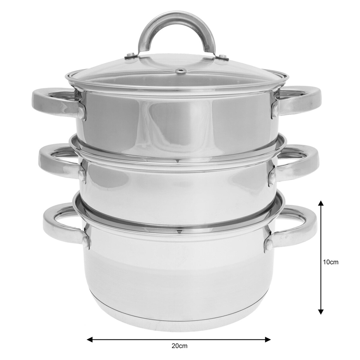 Zestaw garnków do gotowania na parze 20cm 4 ele garnki parowar KLAUSBERG