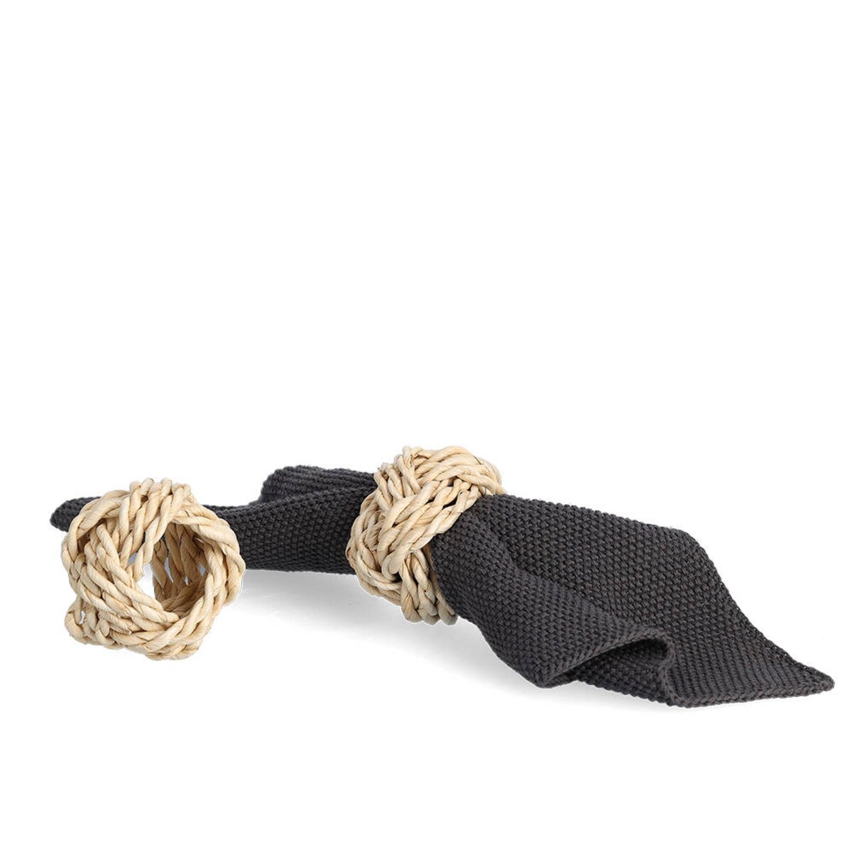 Zestaw obrączek do serwetek plecione z wikliny, Ø 5 cm