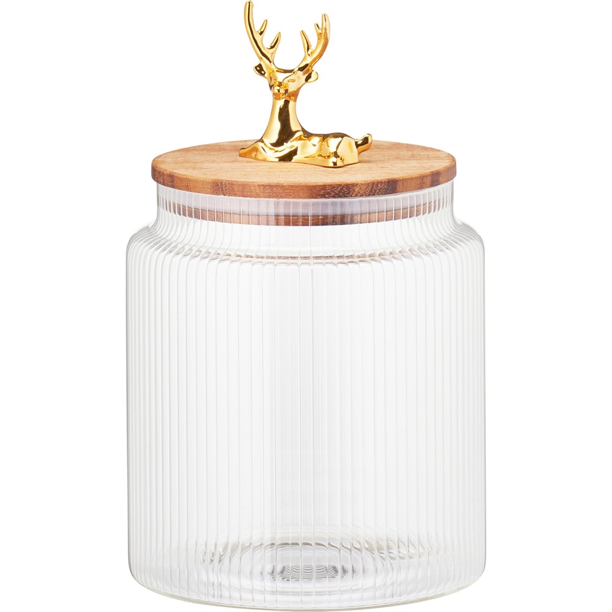 Pojemnik świąteczny 1100 l z jeleniem na pokrywce 13x12x12 cm DANNY mały