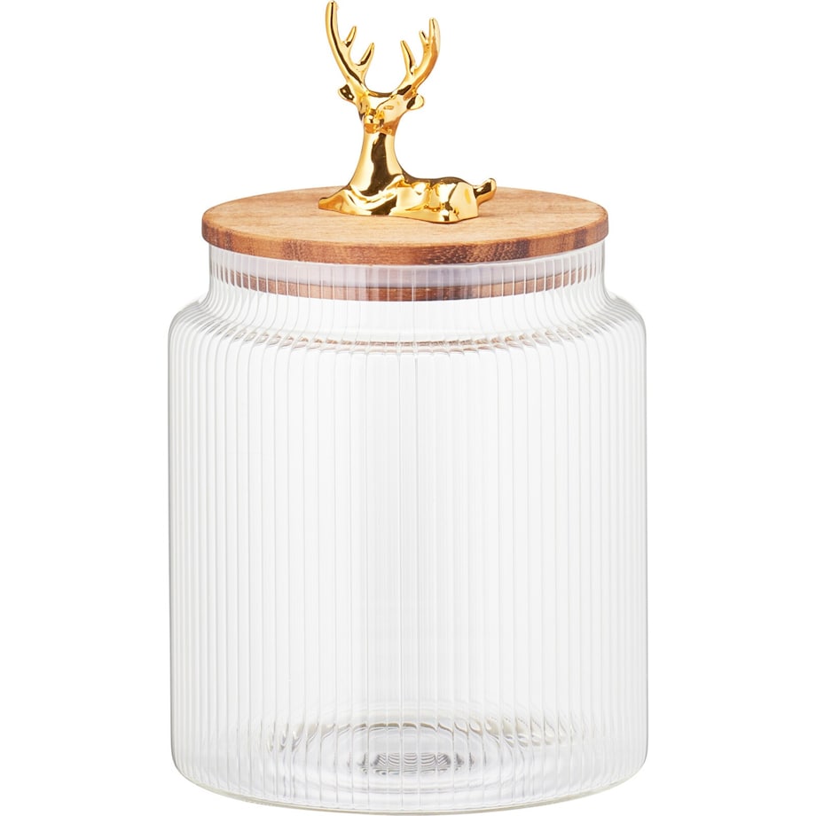 Pojemnik świąteczny 1100 l z jeleniem na pokrywce 13x12x12 cm DANNY mały