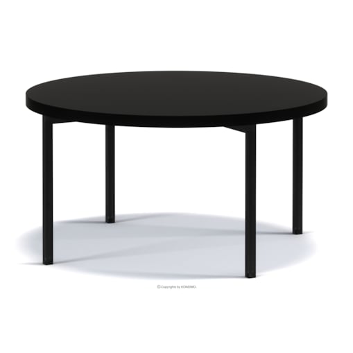 KONSIMO GERIS Stolik kawowy do salonu w stylu industrialnym, czarny mat