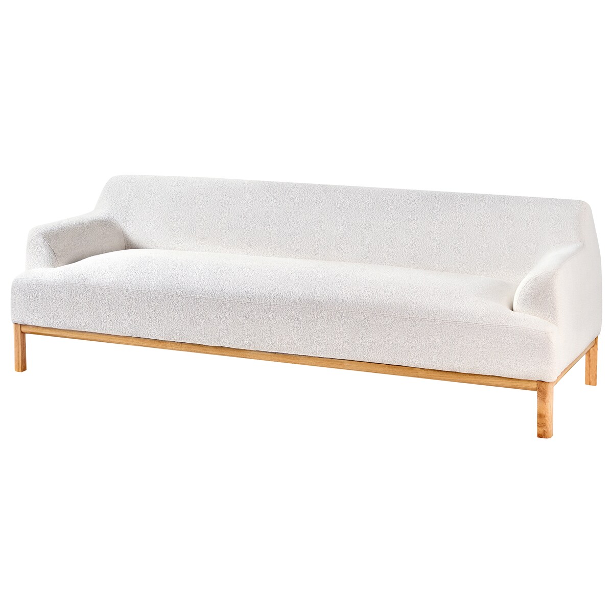 Sofa dla 3 osób SOSJO Boucle Złamana biel