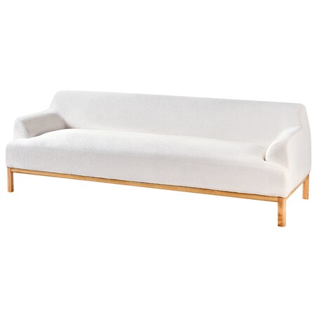 Sofa dla 3 osób SOSJO Boucle Złamana biel