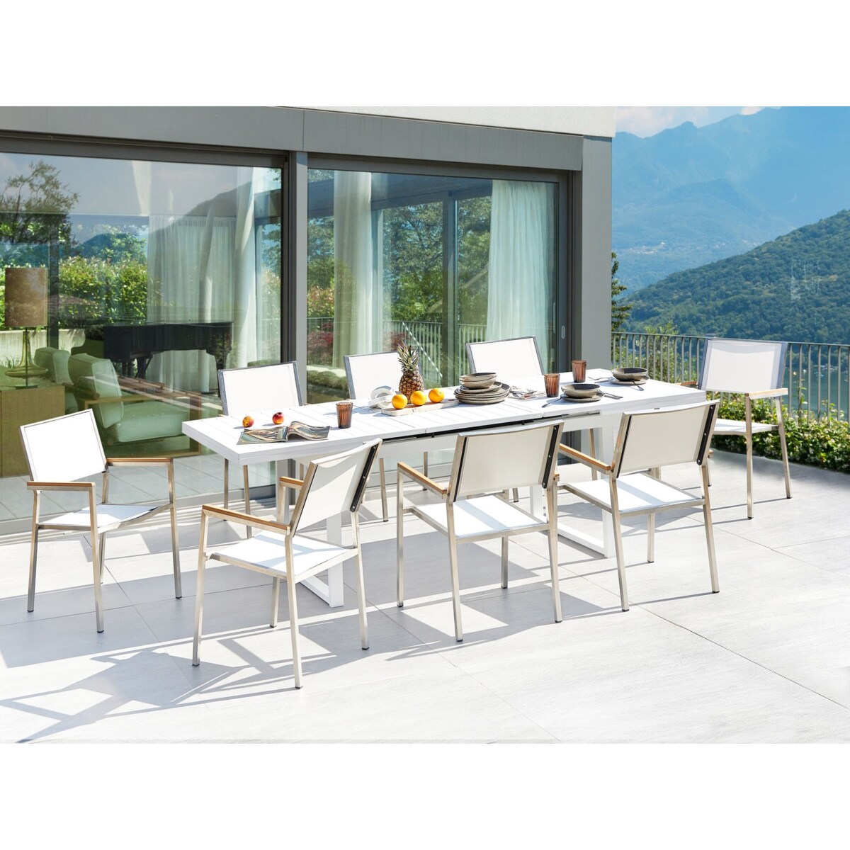 Zestaw jadalniany Stal Biały VALCANETTO/GROSSETO