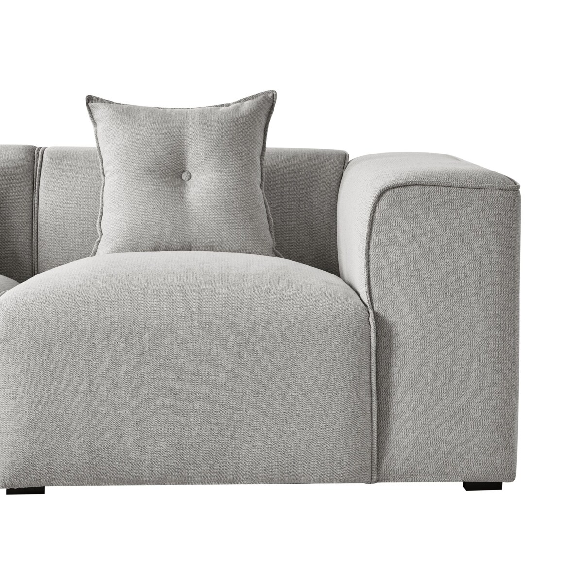 Narożnik DOLVA Jasnoszary dla 3 osób Prawostronny