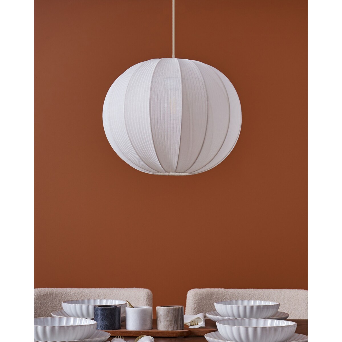 Lampa wisząca MARIETA Materiał syntetyczny Biały