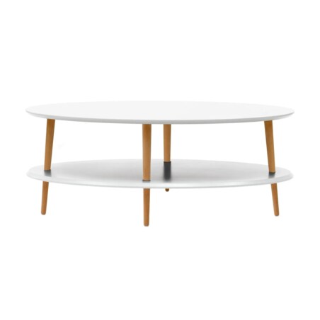 Ława owalna OVO LOW 110x70 biała