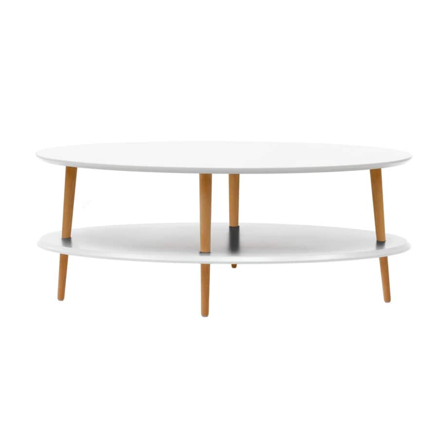 Ława owalna OVO LOW 110x70 biała