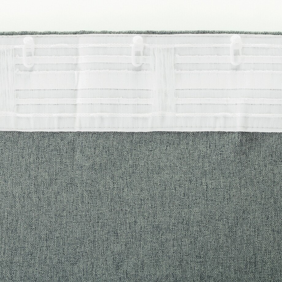 Zasłona BASIC na taśmie marszczącej 140x300cm szary denim 1 szt. 140x300 szary