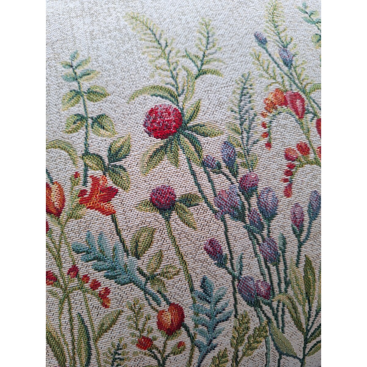 Poszewka Na Poduszkę Jasiek 45X45 Cm Żakardowa Dekoracyjna Ozobna Ogród