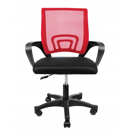 Krzesło obrotowe SMART biurowe czarne czerwone