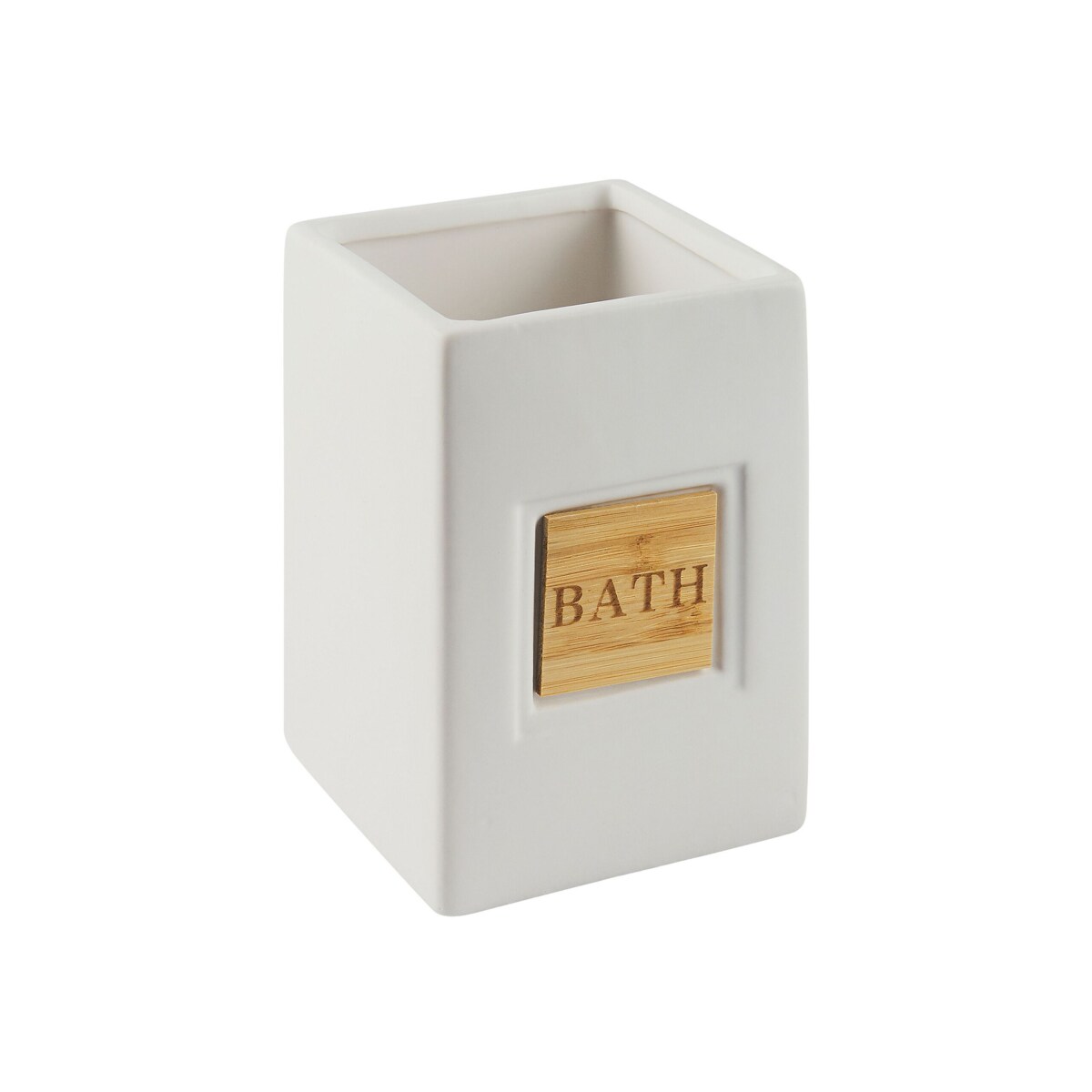 4-częściowy zestaw akcesoriów łazienkowych beżowy KOUROU